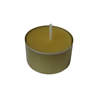 Tealight - w złotej foremce - świeczki do podgrzewacza z wosku pszczelego w puszce